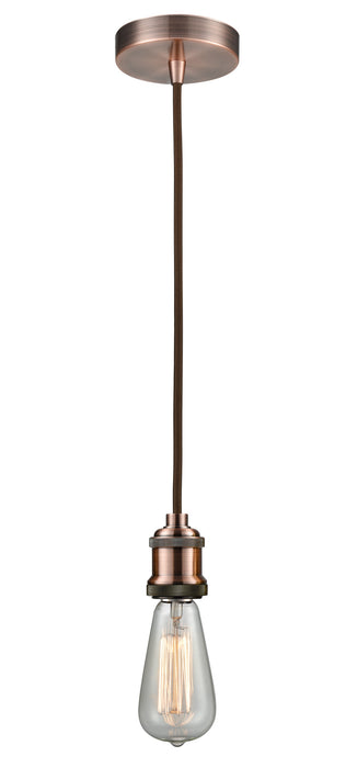 Innovations 100AC-10BR-1AC One Light Mini Pendant, Antique Copper