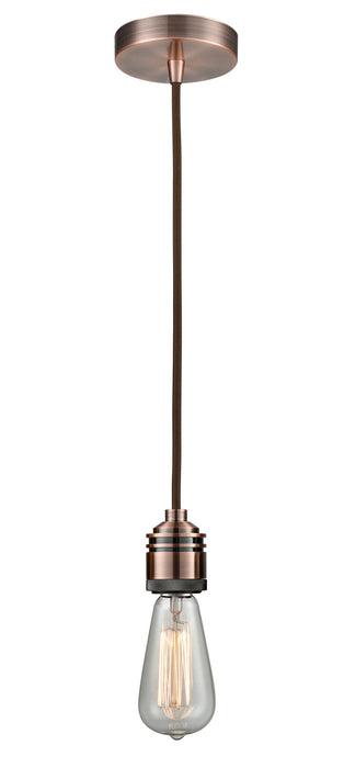 Innovations 100AC-10BR-2AC One Light Mini Pendant, Antique Copper