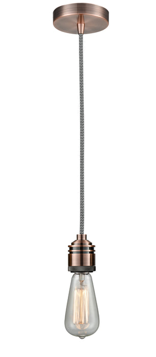Innovations 100AC-10BW-2AC One Light Mini Pendant, Antique Copper