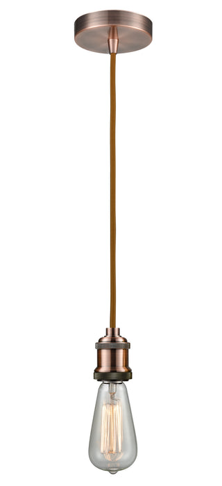 Innovations 100AC-10CR-1AC One Light Mini Pendant, Antique Copper