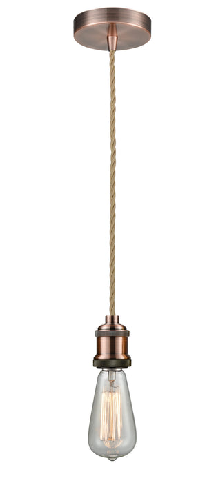 Innovations 100AC-10RE-1AC One Light Mini Pendant, Antique Copper