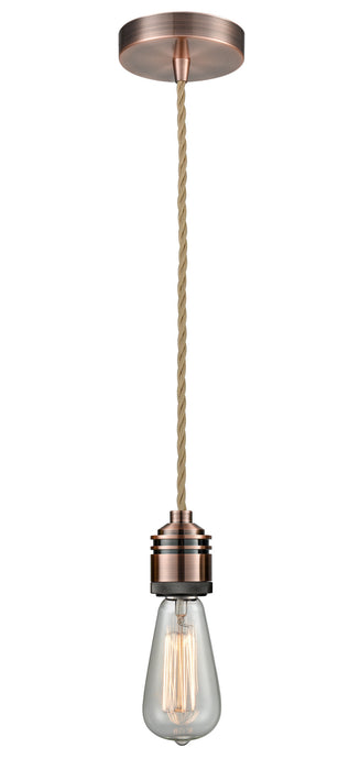 Innovations 100AC-10RE-2AC One Light Mini Pendant, Antique Copper