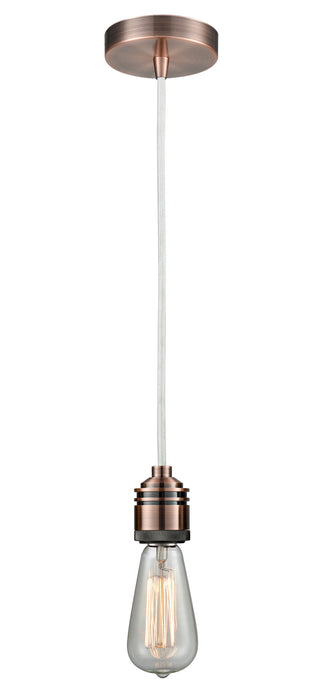 Innovations 100AC-10W-2AC One Light Mini Pendant, Antique Copper