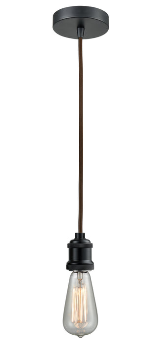 Innovations 100BK-10BR-1BK One Light Mini Pendant, Matte Black