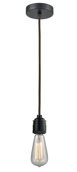 Innovations 100BK-10BR-2BK One Light Mini Pendant, Matte Black
