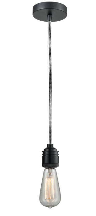Innovations 100BK-10BW-2BK One Light Mini Pendant, Matte Black