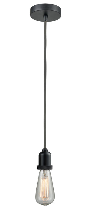 Innovations 100BK-10GY-0BK One Light Mini Pendant, Matte Black
