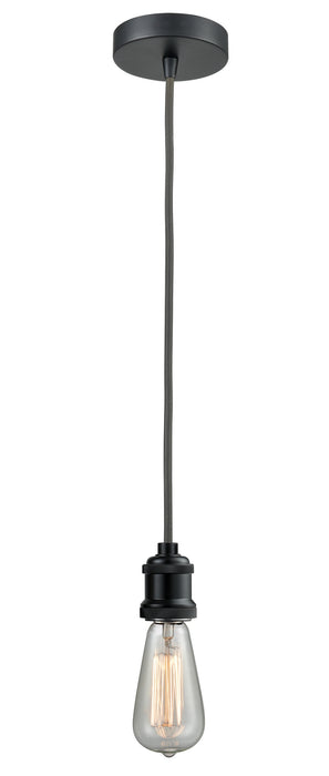 Innovations 100BK-10GY-1BK One Light Mini Pendant, Matte Black