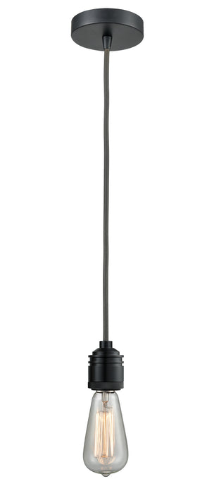 Innovations 100BK-10GY-2BK One Light Mini Pendant, Matte Black