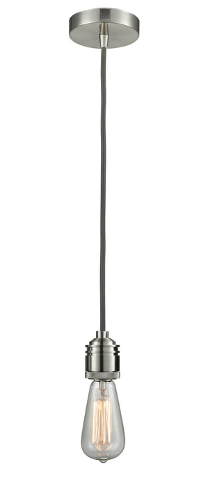 Innovations 100SN-10GY-2SN One Light Mini Pendant, Satin Nickel