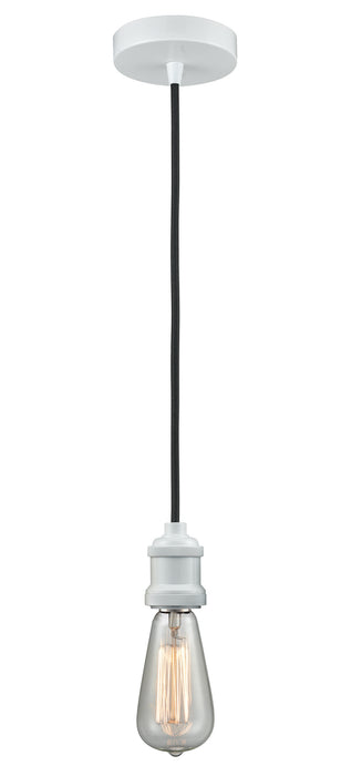 Innovations 100W-10BK-1W One Light Mini Pendant, White