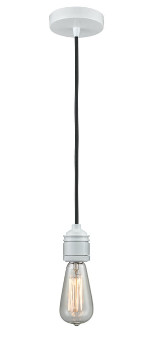 Innovations 100W-10BK-2W One Light Mini Pendant, White