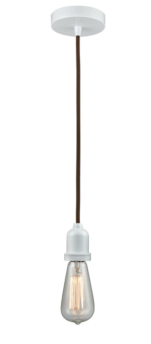 Innovations 100W-10BR-0W One Light Mini Pendant, White