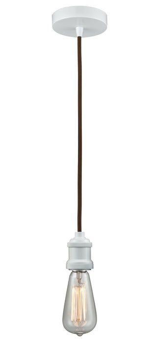 Innovations 100W-10BR-1W One Light Mini Pendant, White