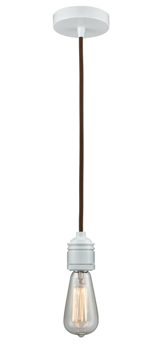 Innovations 100W-10BR-2W One Light Mini Pendant, White
