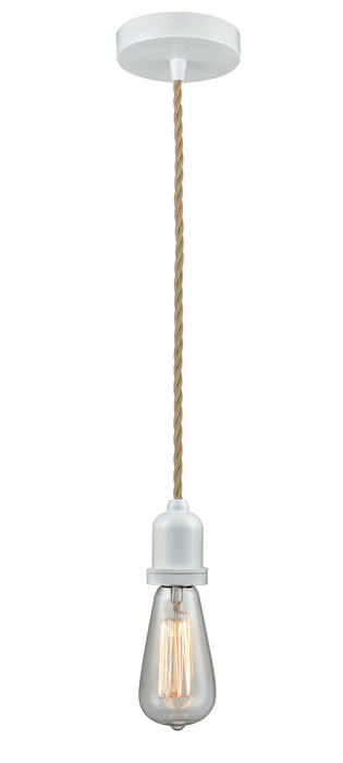 Innovations 100W-10RE-0W One Light Mini Pendant, White