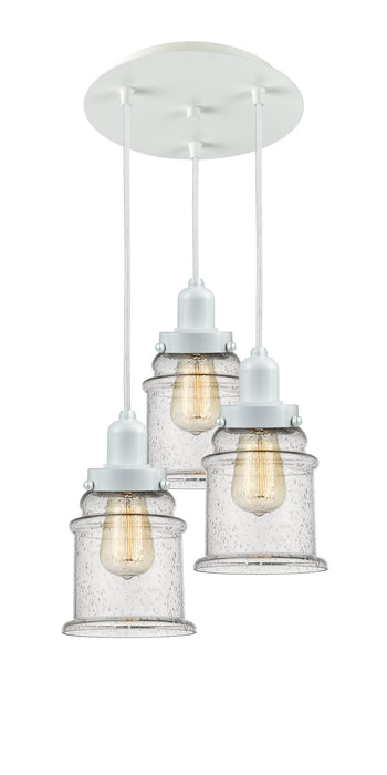 Innovations 113W-10W-0HW-G184 Three Light Pendant, White