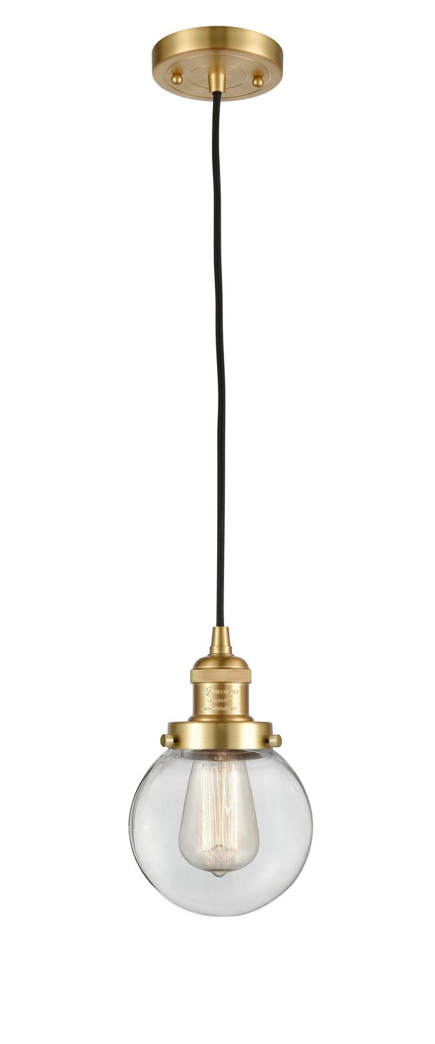 Innovations 201C-SG-G202-6-LED LED Mini Pendant, Satin Gold