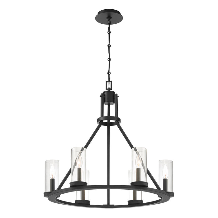 Eurofase 38220-012 Six Light Chandelier, Matte Black