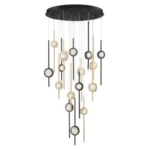 Eurofase 39465-030 LED Chandelier, Gold-Black