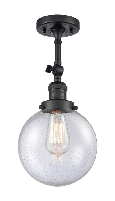Innovations 201F-BK-G204-8-LED LED Semi-Flush Mount, Matte Black