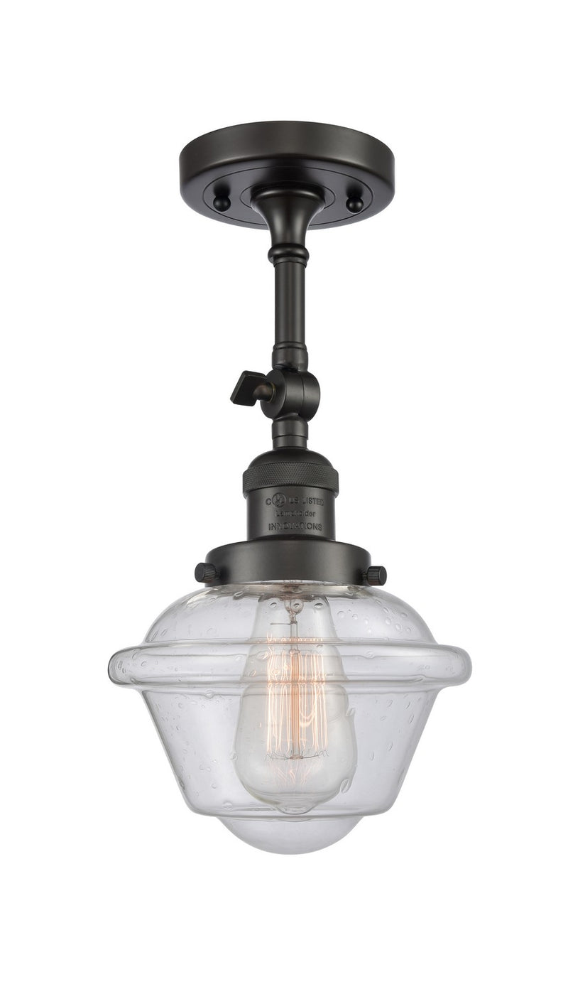 Innovations 201F-OB-G534-LED LED Semi-Flush Mount, Oil Rubbed Bronze