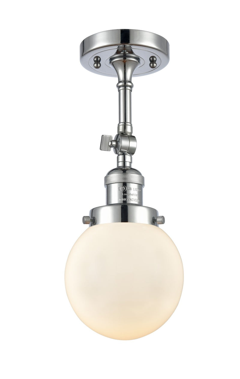 Innovations 201F-PC-G201-6-LED LED Semi-Flush Mount, Polished Chrome