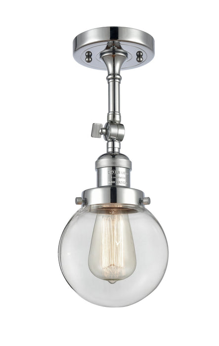Innovations 201F-PC-G202-6-LED LED Semi-Flush Mount, Polished Chrome