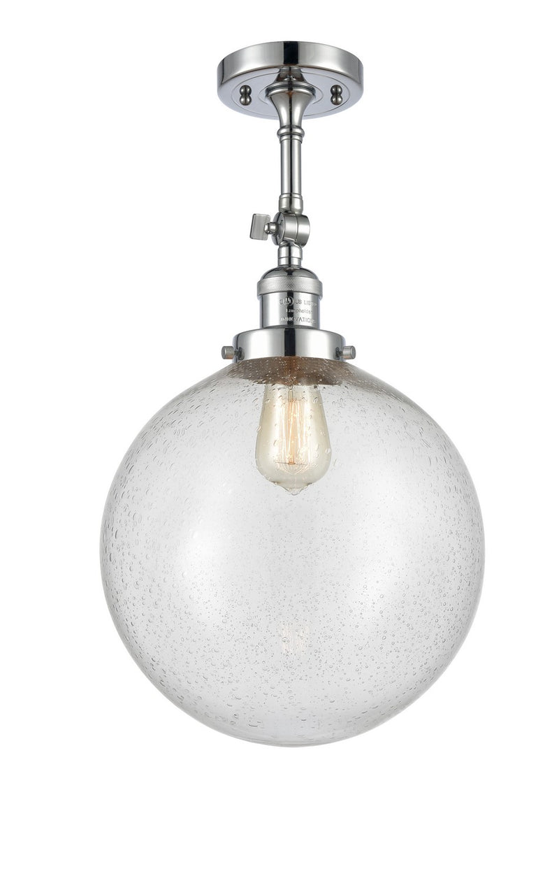 Innovations 201F-PC-G204-12-LED LED Semi-Flush Mount, Polished Chrome