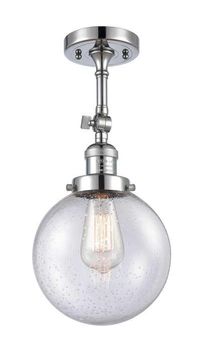 Innovations 201F-PC-G204-8-LED LED Semi-Flush Mount, Polished Chrome