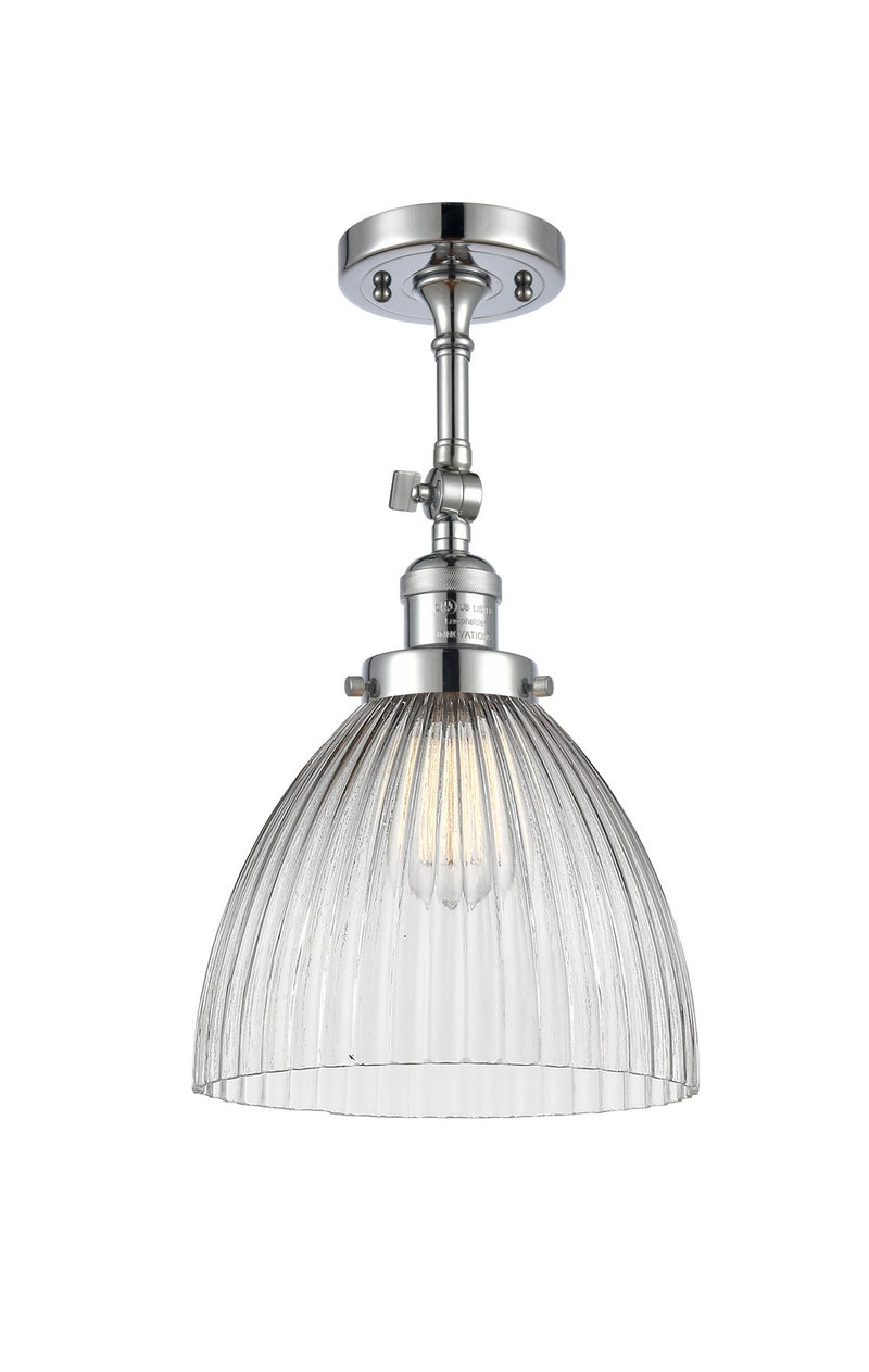 Innovations 201F-PC-G222-LED LED Semi-Flush Mount, Polished Chrome