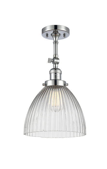 Innovations 201F-PC-G222-LED LED Semi-Flush Mount, Polished Chrome