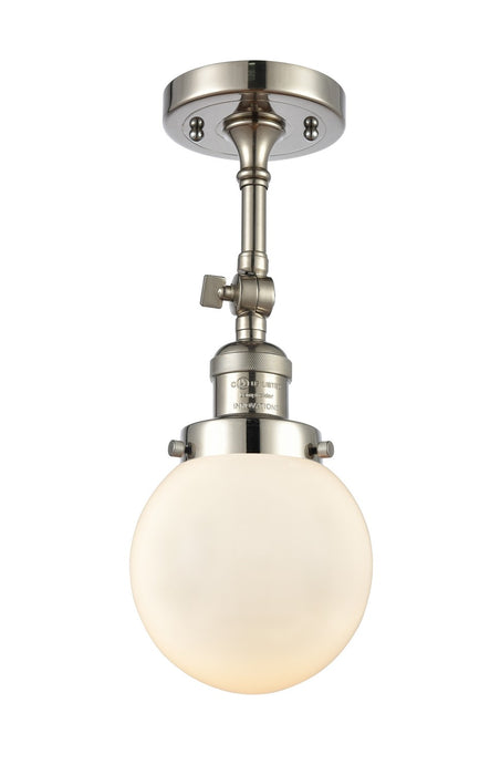 Innovations 201F-PN-G201-6-LED LED Semi-Flush Mount, Polished Nickel