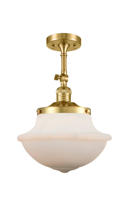 Innovations 201F-SG-G541-LED LED Semi-Flush Mount, Satin Gold