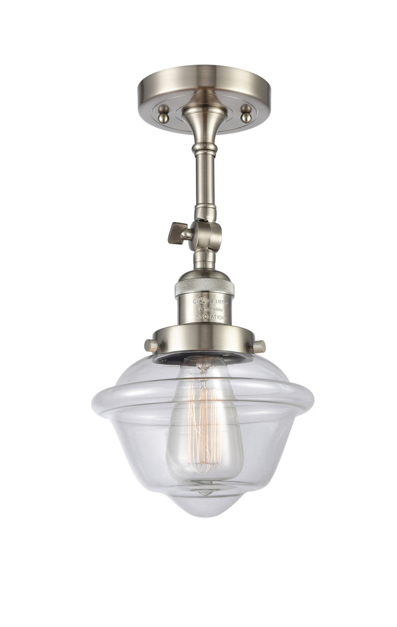 Innovations 201F-SN-G532-LED LED Semi-Flush Mount, Brushed Satin Nickel