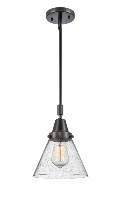 Innovations 447-1S-BK-G44 One Light Mini Pendant, Matte Black