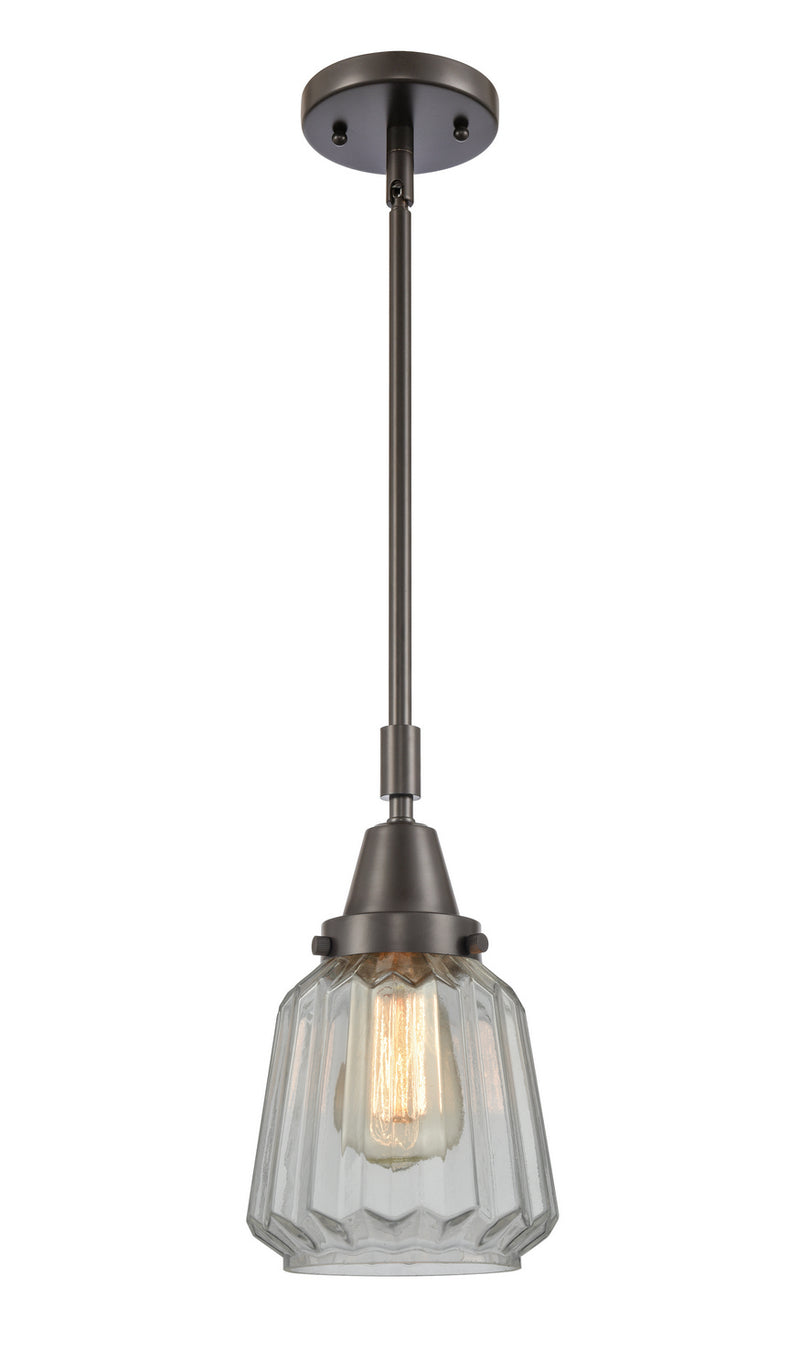 Innovations 447-1S-OB-G142 One Light Mini Pendant, Oil Rubbed Bronze