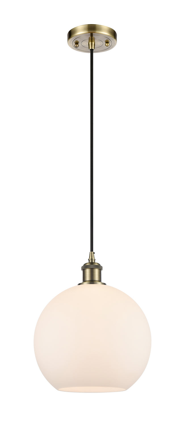 Innovations 516-1P-AB-G121-10 One Light Mini Pendant, Antique Brass