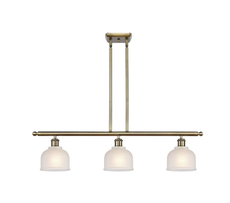 Innovations 516-3I-AB-G411 Three Light Island Pendant, Antique Brass