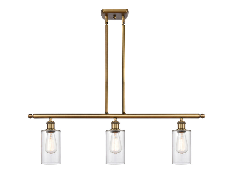 Innovations 516-3I-BB-G802 Three Light Island Pendant, Brushed Brass