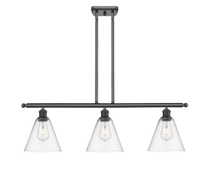 Innovations 516-3I-BK-GBC-82-LED LED Island Pendant, Matte Black