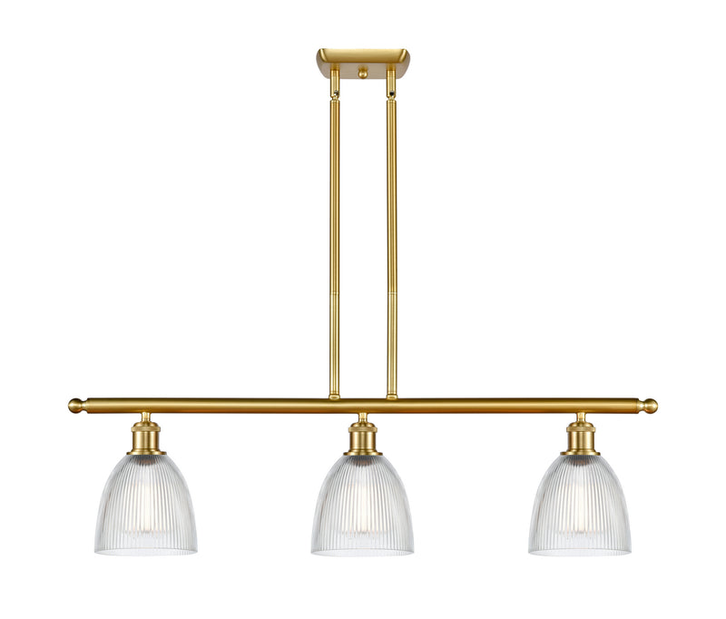 Innovations 516-3I-SG-G382-LED LED Island Pendant, Satin Gold