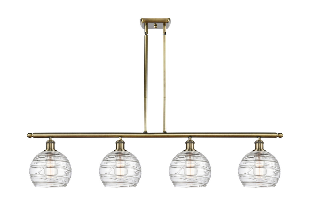 Innovations 516-4I-AB-G1213-8 Four Light Island Pendant, Antique Brass