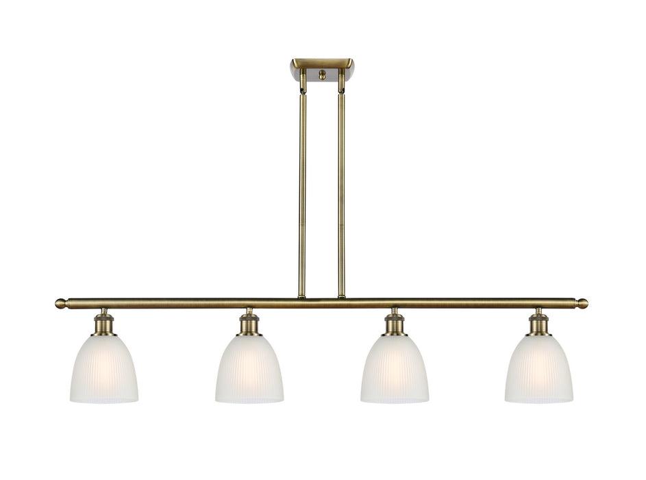 Innovations 516-4I-AB-G381 Four Light Island Pendant, Antique Brass