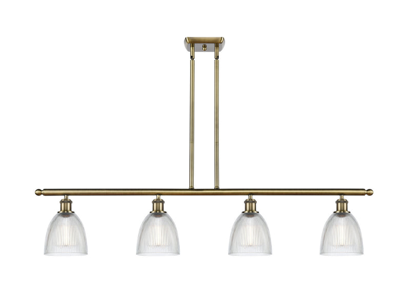 Innovations 516-4I-AB-G382 Four Light Island Pendant, Antique Brass
