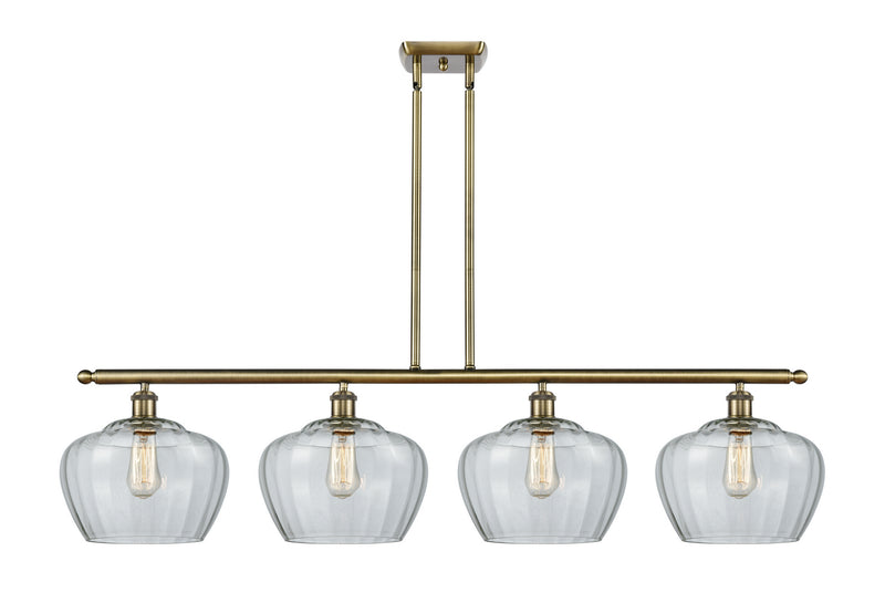 Innovations 516-4I-AB-G92-L Four Light Island Pendant, Antique Brass