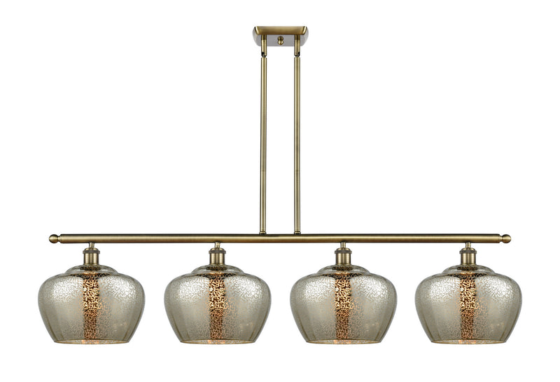 Innovations 516-4I-AB-G96-L Four Light Island Pendant, Antique Brass