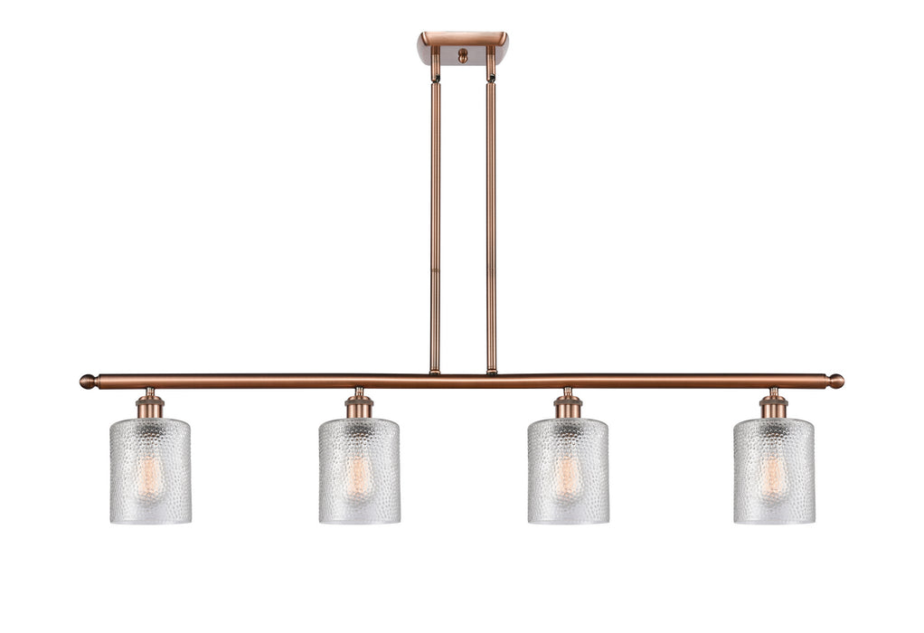 Innovations 516-4I-AC-G112-LED LED Island Pendant, Antique Copper