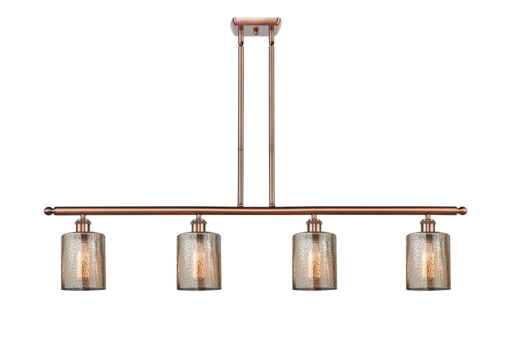 Innovations 516-4I-AC-G116 Four Light Island Pendant, Antique Copper