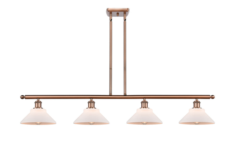 Innovations 516-4I-AC-G131-LED LED Island Pendant, Antique Copper